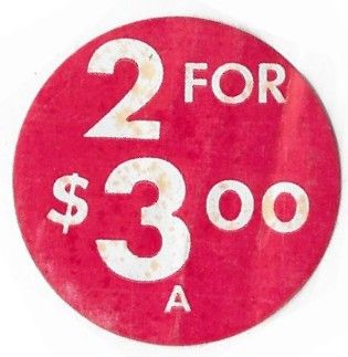 2 For $3.00 A