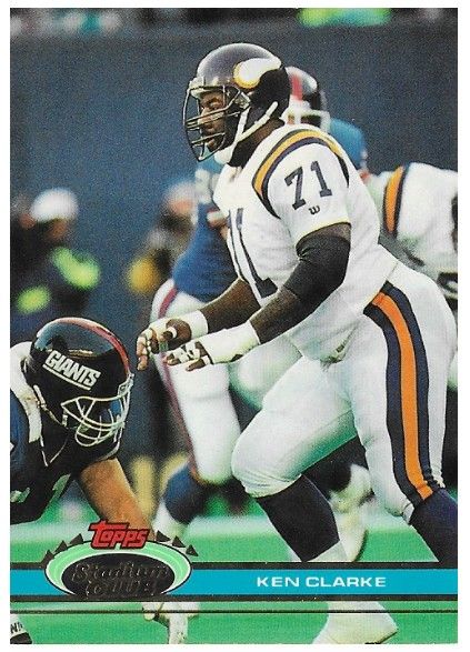 Clarke Ken / 1991 Minnesota Vikings / Stadium Club #205