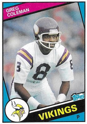 Coleman, Greg / 1984 Minnesota Vikings / Topps #290