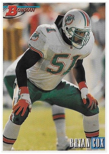Cox, Bryan / 1993 Miami Dolphins / Bowman #404
