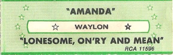 Jennings, Waylon / Amanda / RCA 11596 | Jukebox Title Strip (1979)