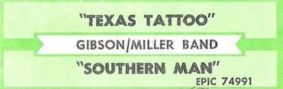 Gibson/Miller Band / Texas Tattoo / Epic 74991 | Jukebox Title Strip (1993)