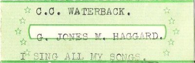 Jones, George (+ Merle Haggard) / C.C. Waterback | Jukebox Title Strip (1982)