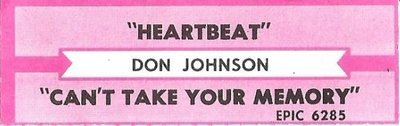 Johnson, Don / Heartbeat / Epic 6285 / Jukebox Title Strip (1986)