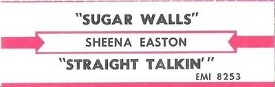Easton, Sheena / Sugar Walls / EMI 8253 | Jukebox Title Strip (1984)