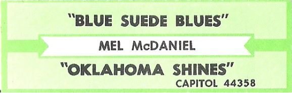 McDaniel, Mel / Blue Suede Blues / Capitol 44358 | Jukebox Title Strip (1989)
