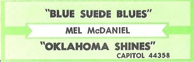 McDaniel, Mel / Blue Suede Blues / Capitol 44358 | Jukebox Title Strip (1989)