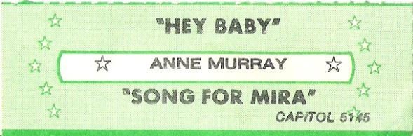 Murray, Anne / Hey Baby / Capitol 5145 | Jukebox Title Strip (1982)