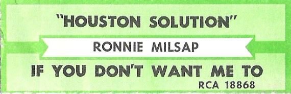 Milsap, Ronnie / Houston Solution / RCA 18868 | Jukebox Title Strip (1989)