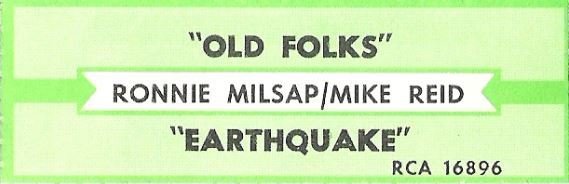 Milsap, Ronnie (+ Mike Reid) / Old Folks / RCA 16896 | Jukebox Title Strip (1988)