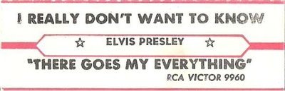 Presley, Elvis / I Really Don&#39;t Want to Know / RCA Victor 9960 | Jukebox Title Strip (1970)