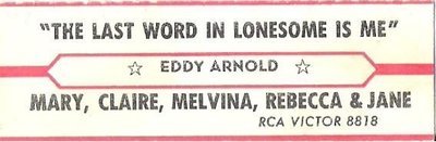 Arnold, Eddy / The Last Word in Lonesome is Me / RCA Victor 8818 | Jukebox Title Strip (1966)
