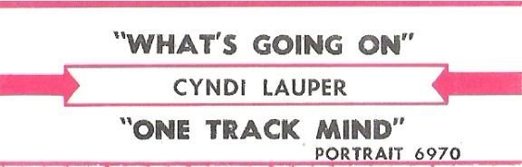 Lauper, Cyndi / What's Going On / Portrait 6970 | Jukebox Title Strip (1987)