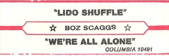 Scaggs, Boz / Lido Shuffle / Columbia 10491 | Jukebox Title Strip (1977)