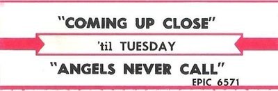 Til Tuesday / Coming Up Close / Epic 6571 | Jukebox Title Strip (1986)