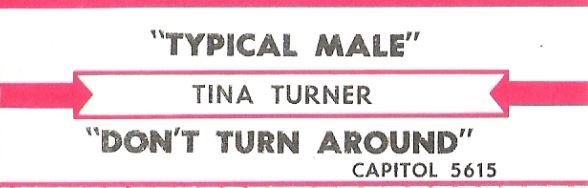 Turner, Tina / Typical Male / Capitol 5615 | Jukebox Title Strip (1986)