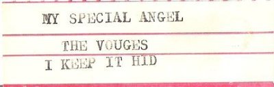 Vogues, The / My Special Angel / Typewritten Text | Jukebox Title Strip (1968)