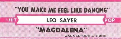 Sayer, Leo / You Make Me Feel Like Dancing / Warner Bros. 8283 / Hit Pop Series | Jukebox Title Strip (1976)