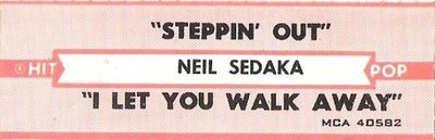 Sedaka, Neil / Steppin' Out / MCA 40582 / Hit Pop Series | Jukebox Title Strip (1976)