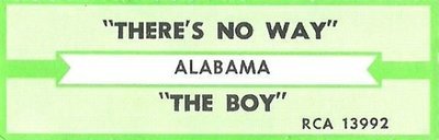 Alabama / There&#39;s No Way / RCA 13992 | Jukebox Title Strip (1985)