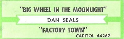 Seals, Dan / Big Wheels in the Moonlight / Capitol 44267 | Jukebox Title Strip (1988)