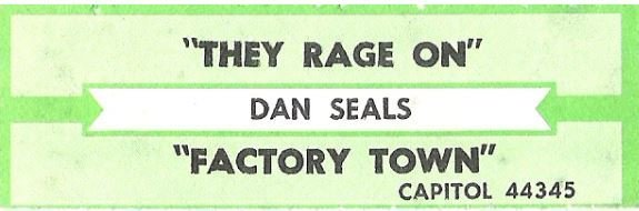 Seals, Dan / They Rage On / Capitol 44345 | Jukebox Title Strip (1989)