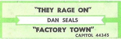Seals, Dan / They Rage On / Capitol 44345 | Jukebox Title Strip (1989)