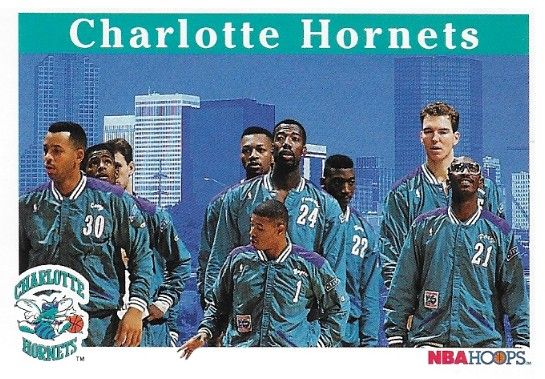 Charlotte Hornets / 1992-93 Team Card / Hoops #268