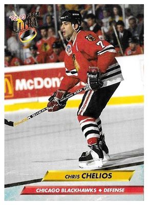 Chelios, Chris / 1992-93 Chicago Blackhawks / Ultra #34