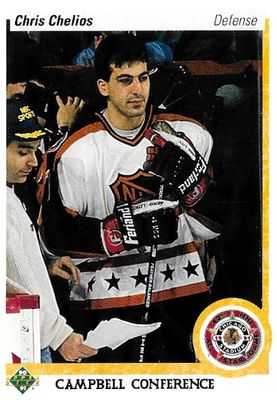 Chelios, Chris / 1990-91 Chicago Blackhawks / Upper Deck #491