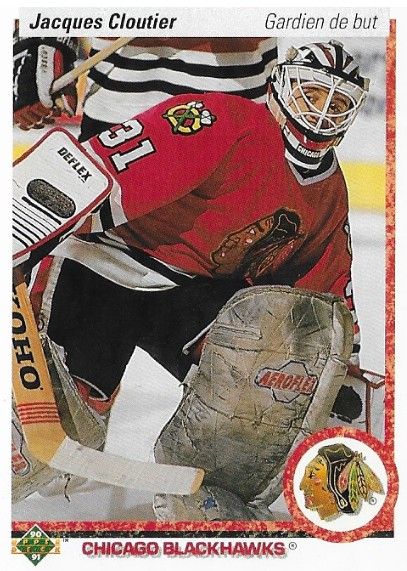 Cloutier, Jacques / 1990-91 Chicago Blackhawks / Upper Deck #114