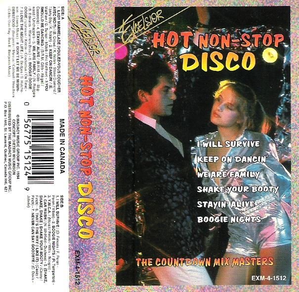 Countdown Mix Masters / Hot Non-Stop Disco / Excelsior EXM-4-1512 | Cassette Insert (1994)