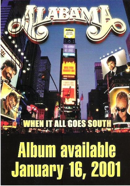 Alabama / When It All Goes South / BMG Entertainment | Postcard (2000)