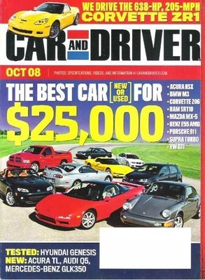 Car and Driver / The Best Car (New or Used) For $25,000 / October 2008