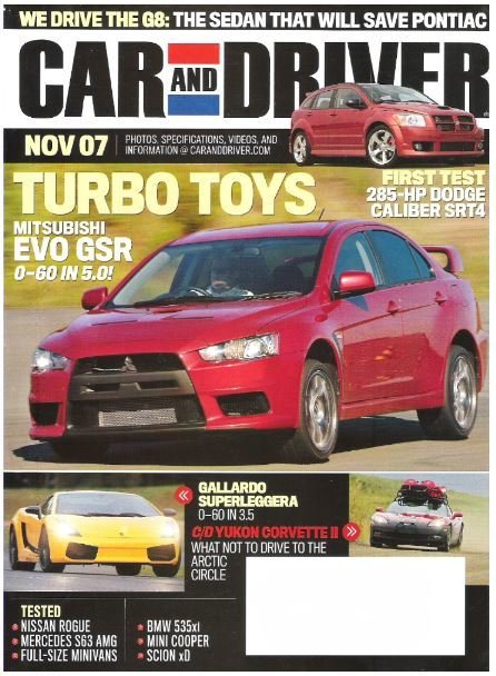 Car and Driver / Turbo Toys / November 2007