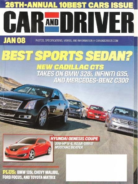 Car and Driver / Best Sports Sedan? / January 2008 | Magazine (2008)