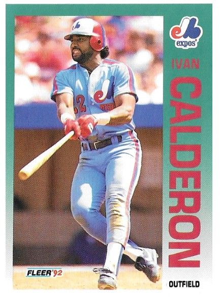 Calderon, Ivan / 1992 Montreal Expos / Fleer #475