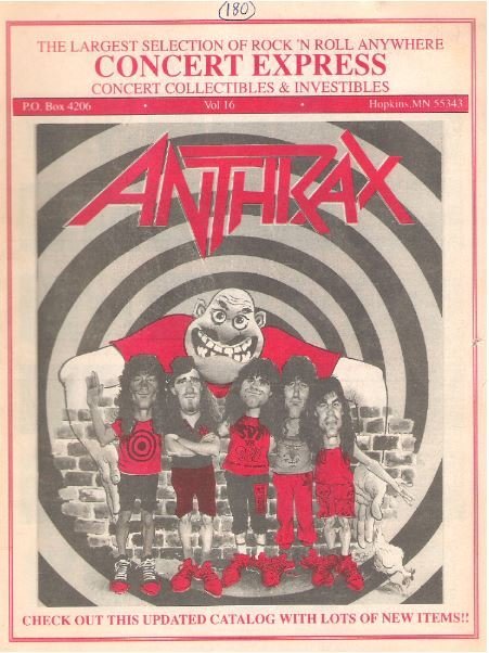 Concert Express / Anthrax - Vol. 16 | Catalog | 1991