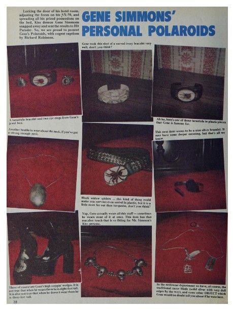 Kiss / Gene Simmons&#39; Personal Polaroids / 1977