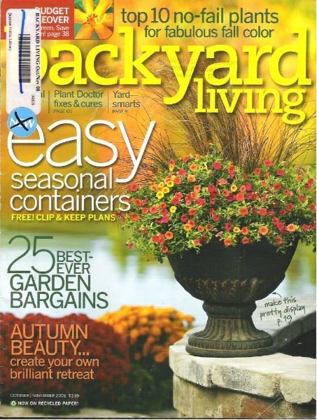 Backyard Living / Easy Seasonal Containers / October - November | Magazine (2008)