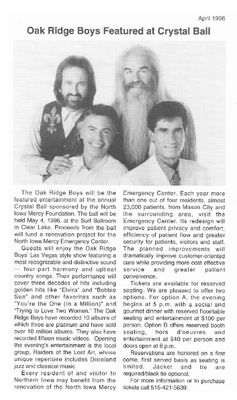 Oak Ridge Boys / Featured at Crystal Ball / 1996