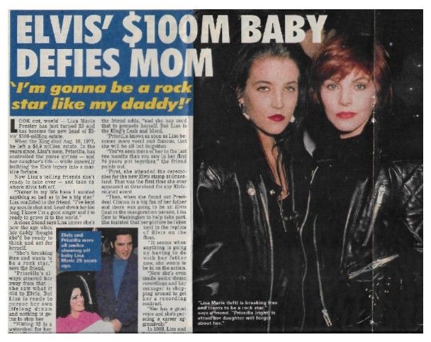 Presley, Lisa Marie / Elvis' $100M Baby Defies Mom / 1993