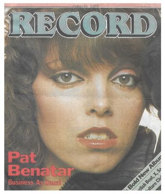 Benatar, Pat / Record Magazine Cover Photo / 1983
