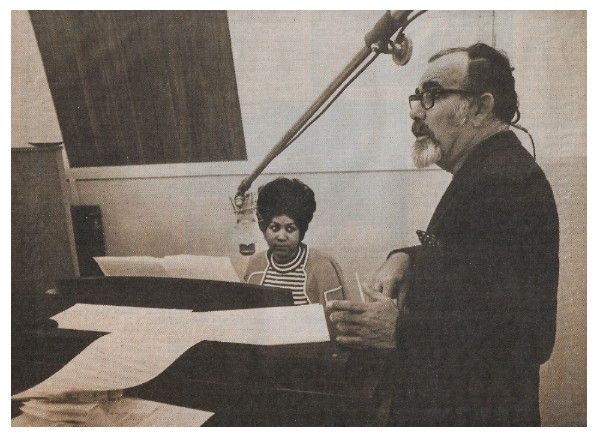 Franklin, Aretha / In Recording Studio with Jerry Wexler / 1969
