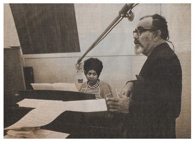 Franklin, Aretha / In Recording Studio with Jerry Wexler / 1969