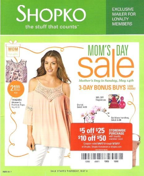 Shopko / Mom's Day Sale / May 2017