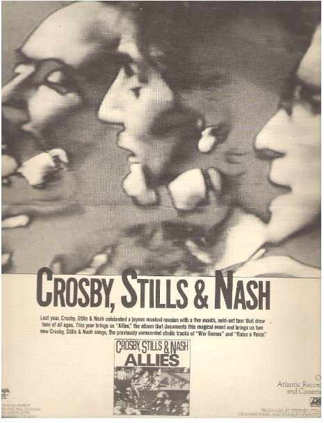 Crosby, Stills + Nash / Allies | Full Page Magazine Ad (1983)