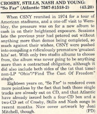 Crosby, Stills, Nash + Young / So Far | CD Review (1992)