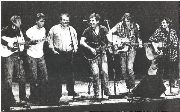 Crosby, Stills, Nash + Young / On Stage with Bruce Springsteen + Nils Lofgren | Photo Reprint (1986)