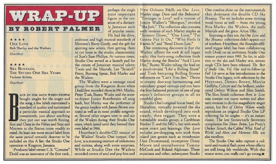 Marley, Bob / One Love / 1992